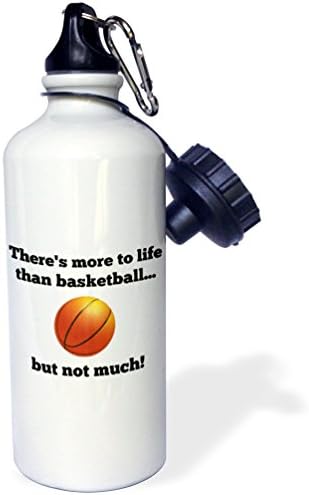 3dRose В живота има нещо повече от баскетбол, но не е много Спортна Бутилка за вода, 21 унция, Боядисана