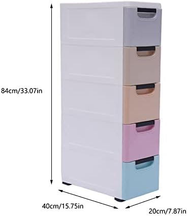 TBVECHI 5-Слойный Кутия за Съхранение, 20 × 40 × 84 см Пластмасов Шкаф За Съхранение, Шкаф-Органайзер за Домашния Офис, Спални