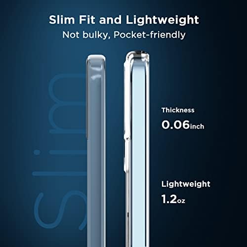 MAKAVO за Samsung Galaxy Z Флип 4 Калъф Прозрачен, Кристално Гъвкава Броня и Схванат делото, Flip4 5G Тънък устойчив на удари Защитен