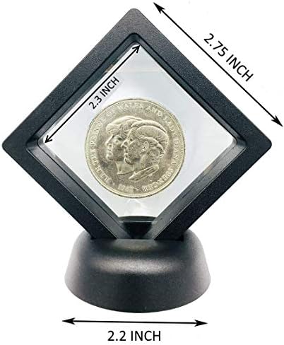 Магическа Рамка за експониране на монети, 1 пакет, 3D Плаващ Рамка, Държач за дисплея, Кутия със Стойка, Diamond Квадрат за Медальон,