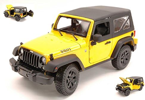 Мащабна модел на Maisto, съвместима с Jeep Wrangler 2014 Yellow 1:18 MI31676Y