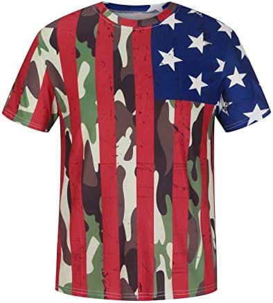 Риза с Флага на сащ, Реколта Патриотическая Тениска с Флага на САЩ 4 юли, Летен Мъжки Тениски с Графичен Дизайн, Забавна Тениска, Потник