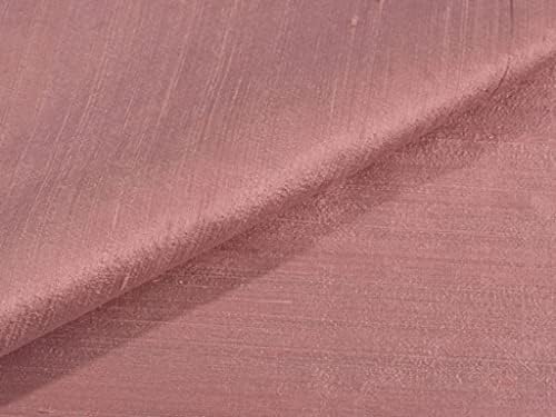 ДИЗАЙНЕРСКИ КОЛИЧКА Dusty Rose Pink Однотонная Бангалорская опаковка от коприна-сурови Ширина 1,5 м 43 инча - 109 см за декоративно и
