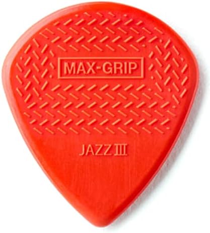Медиатори за китара Dunlop Nylon Max Grip Jazz III 6 в опаковка 1,38 мм