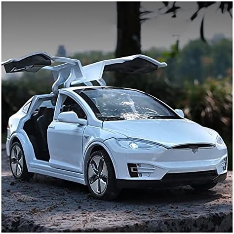 Мащабна модел на превозното средство за Tesla Model X Модел на колата от сплав, Монолитен под налягане, за Автомобили в съотношение 1:32