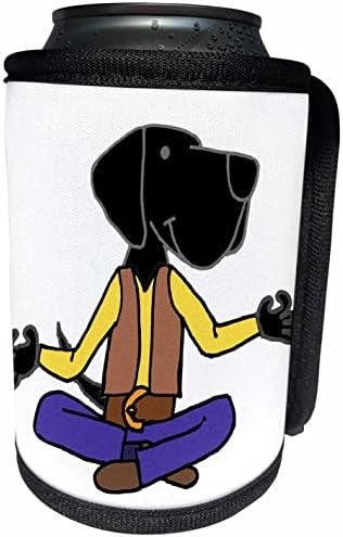 3. Забавно Сладко Медитация куче Черен лабрадор Ретривър. - Опаковки за бутилки-охладители (cc_353847_1)