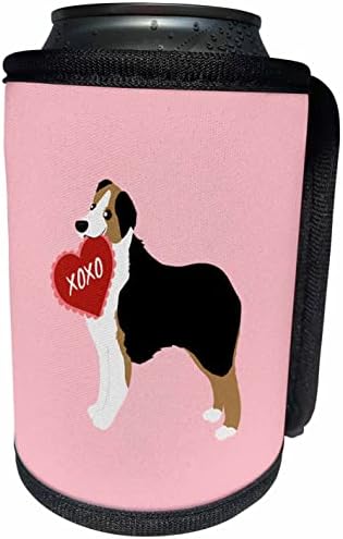 3dRose Австралийска овчарка Valentine XOXO Черен Трикольор Куче за Опаковане на хладилника (cc_354264_1)