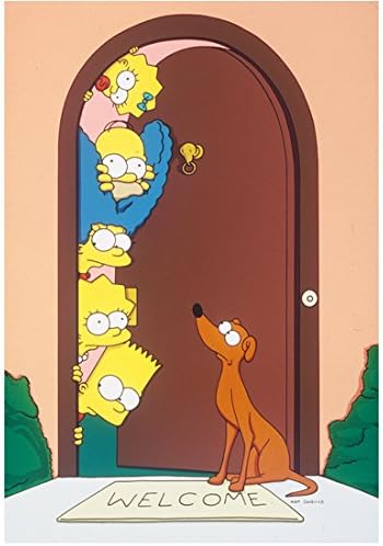 Семейство симпсън (сериал 1989 - ) ФОТОГРАФИЯ Семейство Симпсън с размери 8 х 10 инча , Знакът на вратата за кучета kn . н .