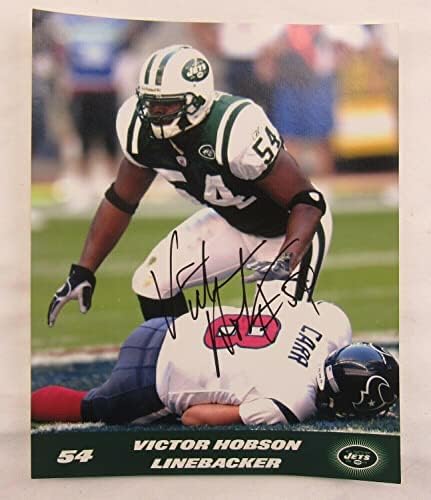 Виктор Хобсън Подписа Автограф 8x10 Снимка II - Снимки NFL с автограф