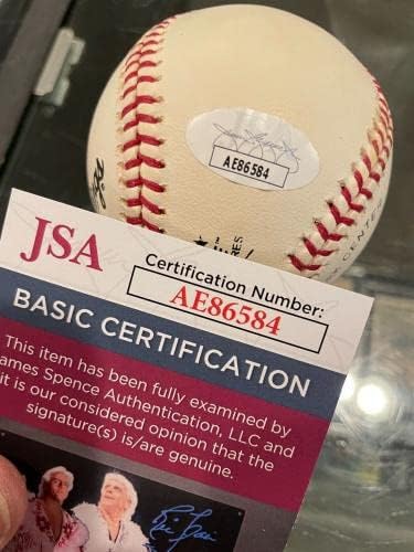 Бейзболен съдия с Автограф на Кен Беркхарта Заверени Jsa - Бейзболни топки с автографи