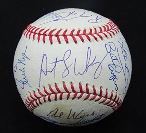 2012 Игра на Джо Ди Маджо в бейзбола с множество Автографи на OML - Бейзболни топки с автографи