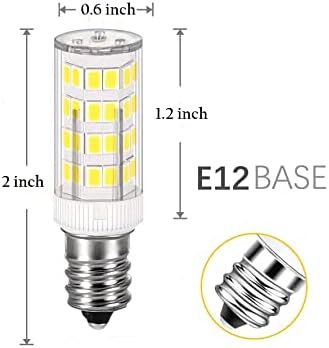Led крушка NC E12 3 W (равностойността на 30 W), Топло Бяло, Без затъмняване, електрически Крушки на свещник база, комплект от 2